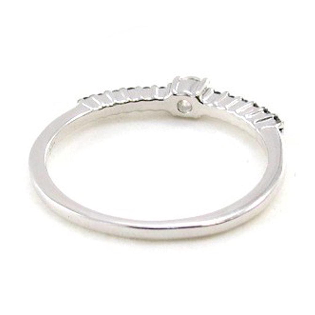Silver Ring 'Scarlett' Black White