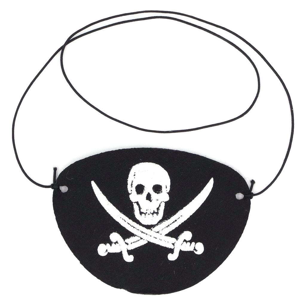 24pcs Pirate Eye Patch Skull Knife Pattern Tear Resistance Halloween Eye Patch with Adjustable