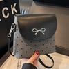 This Year's Popular Bow Bag Women's 2025 New Trendy Fashion Messenger Bag Ins High-end Shoulder Bucket Bag