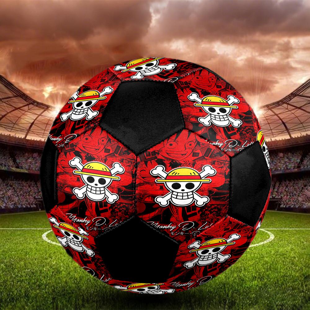 1pc Anime One Piece Logo Football Soccer Ball Size 5 Indoor Soccer Ball Fashion Colorful Backyard Game -Great For Sports Fans Gift HE53