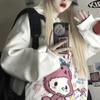Kawaii Harajuku толстовка для женщин корейский свитшот с принтом аниме винтажная розовая толстовка большого размера милая одежда топы для девочек