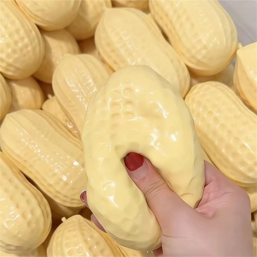 Anxiety Relief Peanut Stress Ball Realistic Non Rebound Fidget Toy Home Decoration