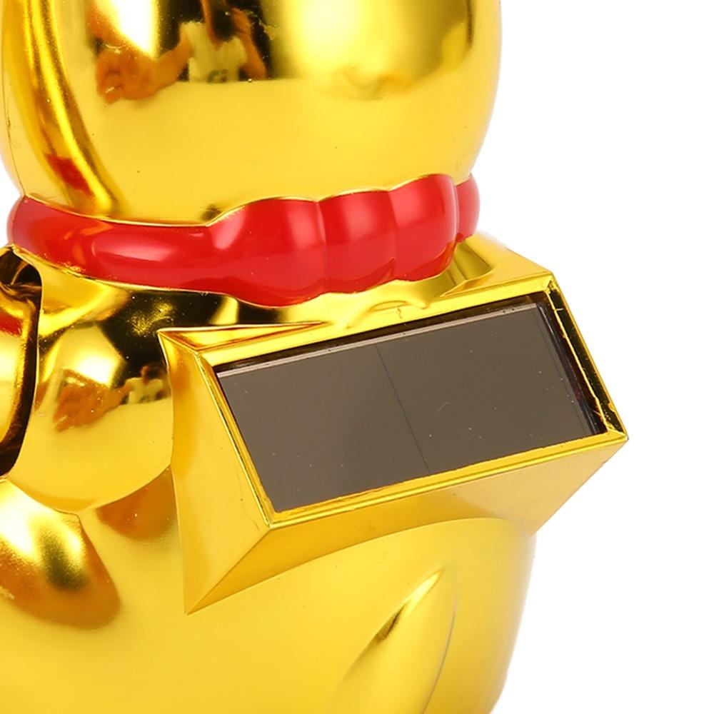 Plastic Feng Shui Fortune Cat golden Car Dashboard Cat Ornament Car Interior Ornament