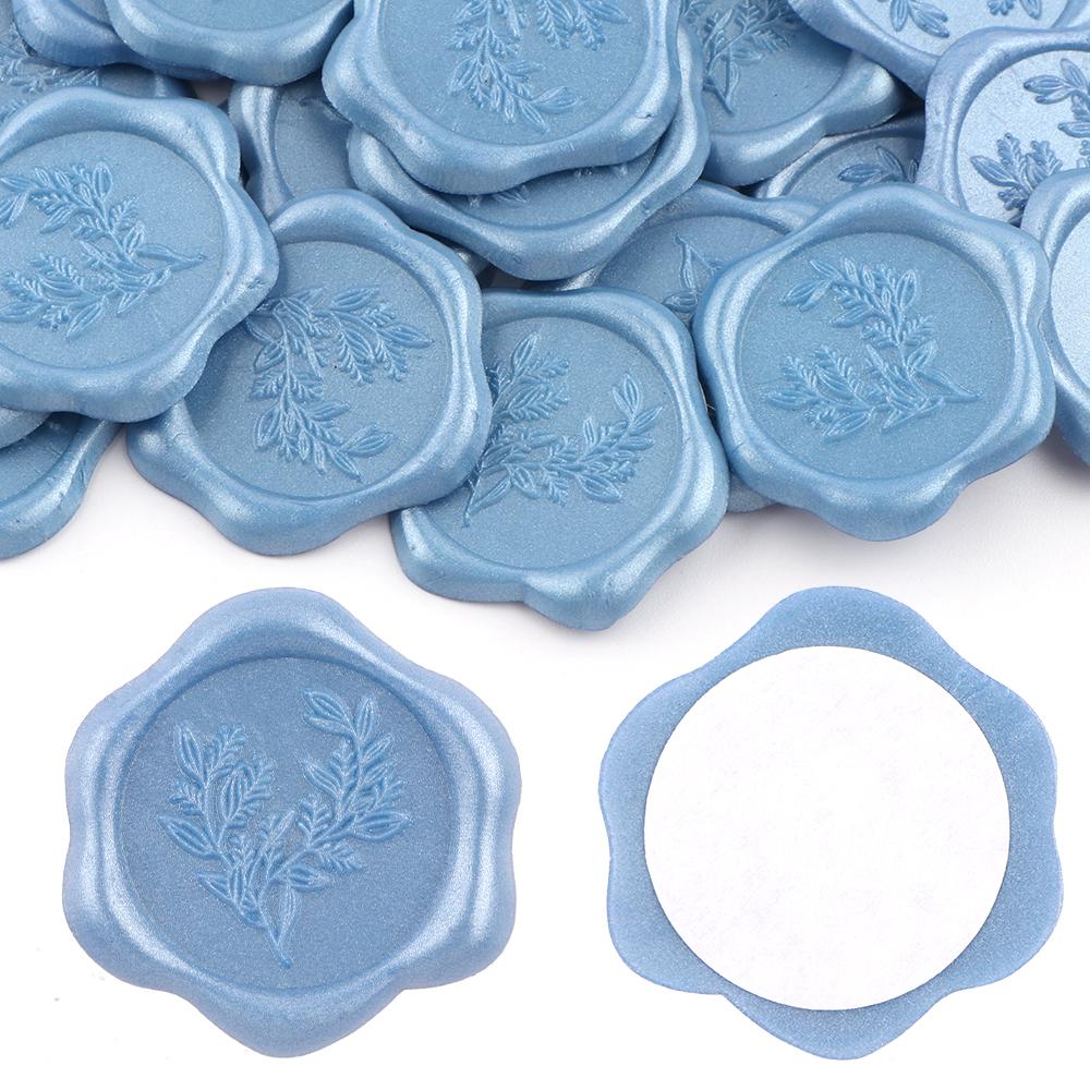 20 шт. Наклейки для восковой печати Многоцветные Эвкалипт Свадебное приглашение Конверт Самоклеящиеся наклейки-печати Идеально для приглашения