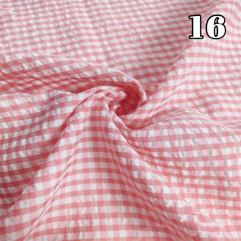 Тонкая ткань в клетку «жатка» для рукоделия, мягкая ткань для платья, рубашки, брюк, скатерти, шитья, DIY, хлопково-полиэстеровый материал