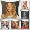 Актриса Сидни С-Суини Наволочка Для Дома Спальни Комнаты Украшения Гостиной Дивана Подушка Чехол Подходящий