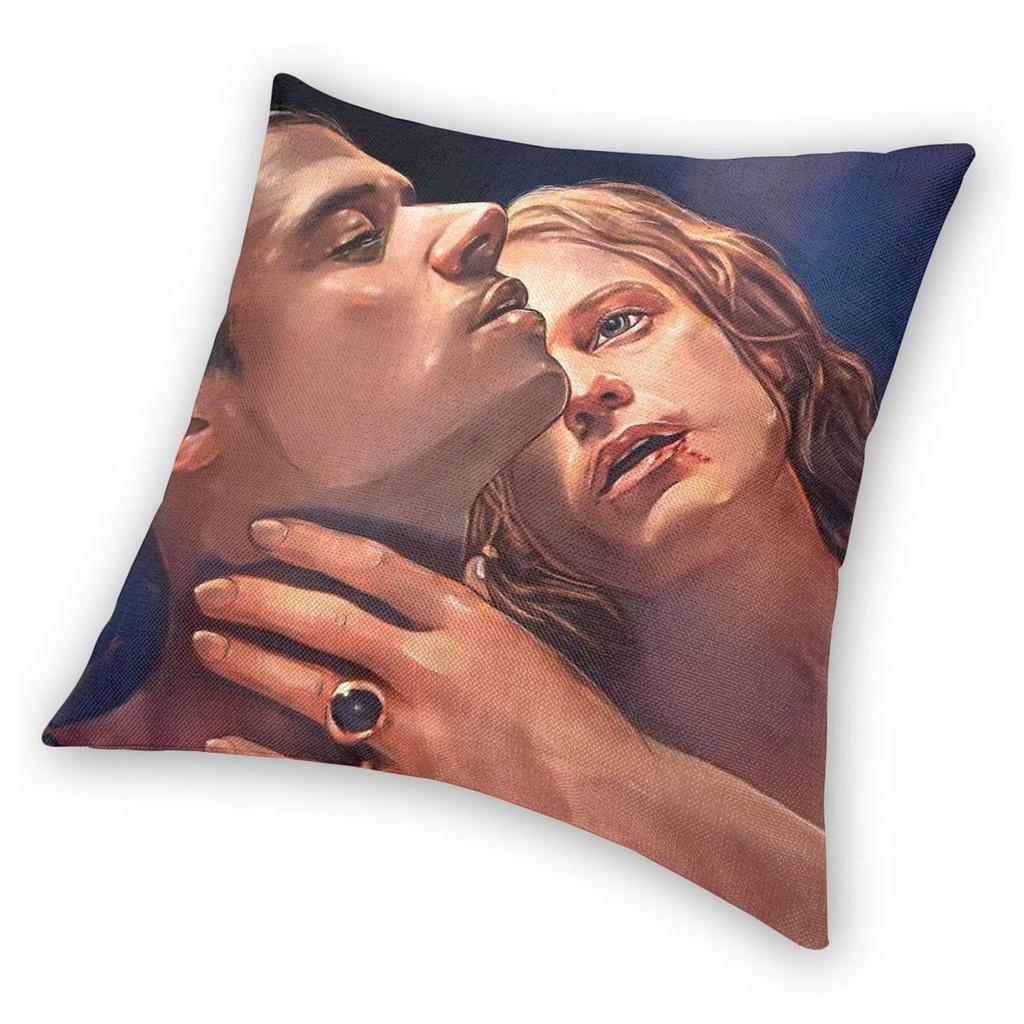 Interview With A Vampire Lestat And Louis Pillowcase Polyester Linen Velvet Pattern Zip Decor Throw Pillow Case Home Cushion 18"