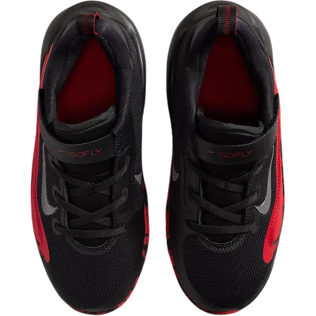 Nike IsoFly PS Черные Университетский красный Детские кроссовки Светло-малиновый Металлик-серебристый FQ7670-007