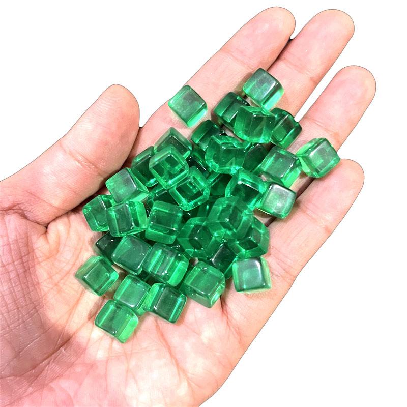 Набор из 50 шт. 8 мм Высококачественные прозрачные кубические кости Фишки для игры в шахматы Квадратные кристаллические кости Для игры-головоломки Компоненты для настольных игр