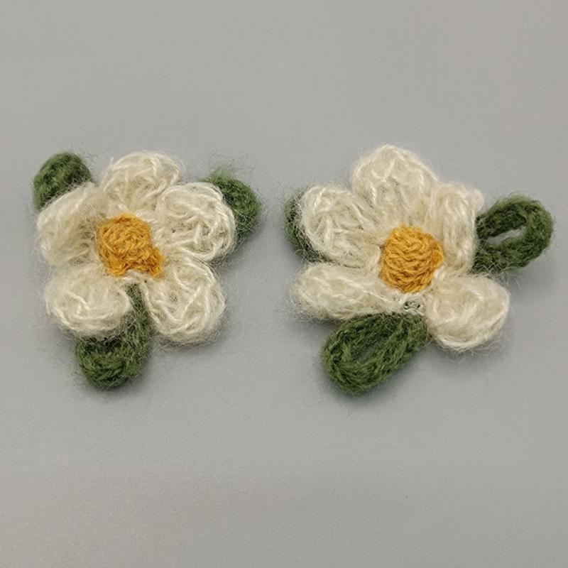 2/5/10 шт., цветные вязаные крючком 6 лепестков, 3D-цветы, вязаное одеяло, аппликация, украшение для рукоделия, заколки для волос, декор для шляпы