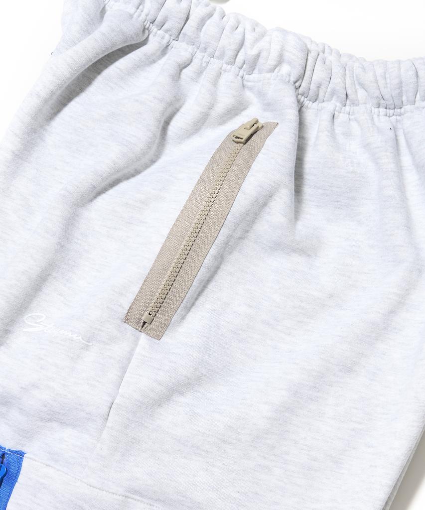 STIGMA Zipper Wide Jogger Pants White Melange