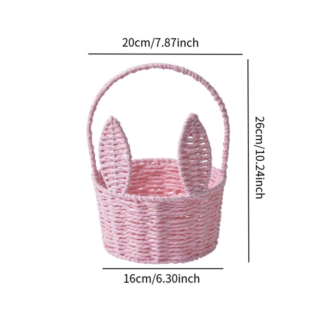 Плетеная Пасхальная корзина для детей Корзина для охоты на Пасхального кролика и яйца для демонстрации Овощные подарки на свадьбу Подарочная корзина для детского душа