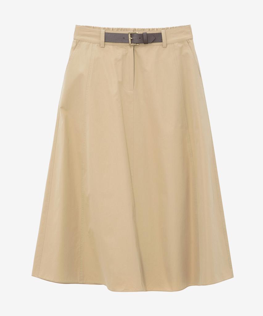 Mind Bridge Woman [W] Semi A-Line Belted Skirt - 2 Colors