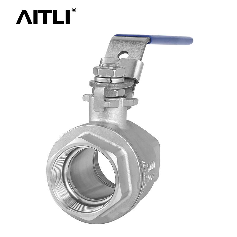 304 Stainless Steel Full Bore Two-Piece Ball Valve for Water Pipe Control
