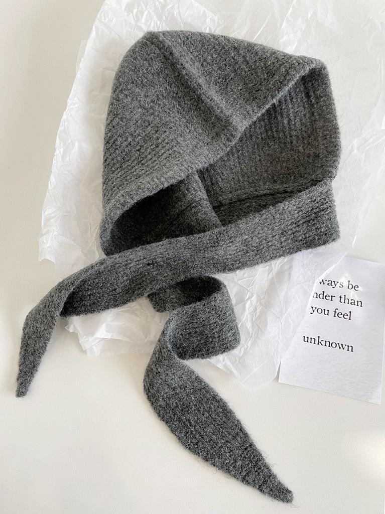 Korean Balaclava Bonnet Beanies Y2K Hat Scarf One-Piece Thickened Warm Retro Neck Protection Winter Accessories Knitted Law Hat