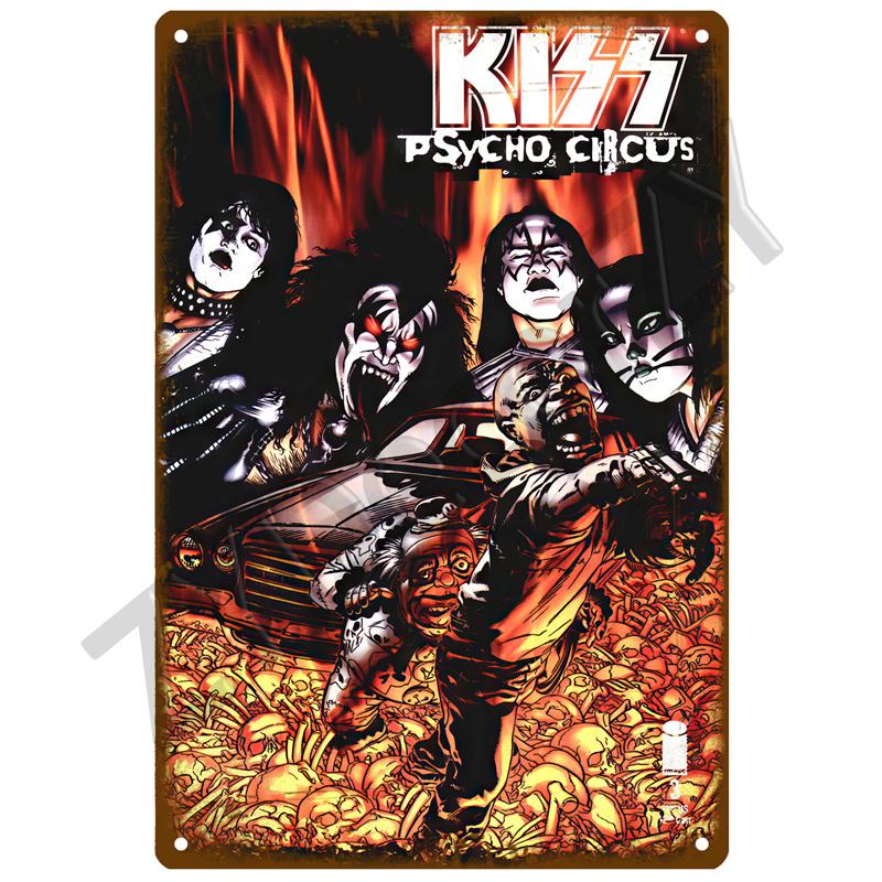 Rock and Roll Metal Sign Band Tin Sign Decorative Plates Vintage Poster Stickers Man Cave Music Home Bar Wall Decor Plaque Art