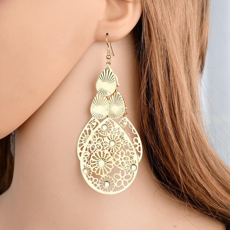 Trendy Leaves 2022 Earings Bohemia Metal Tassel Earrings Long Earring Women Irregular Sexy Girls Jewelry Fashion Punk