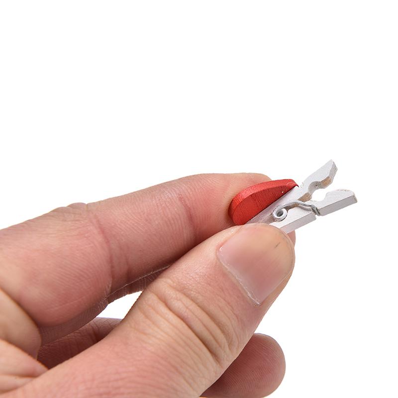 20 шт. стильные деревянные красные колышки в форме сердца любви фото скрепки для бумаги свадебный декор ремесло