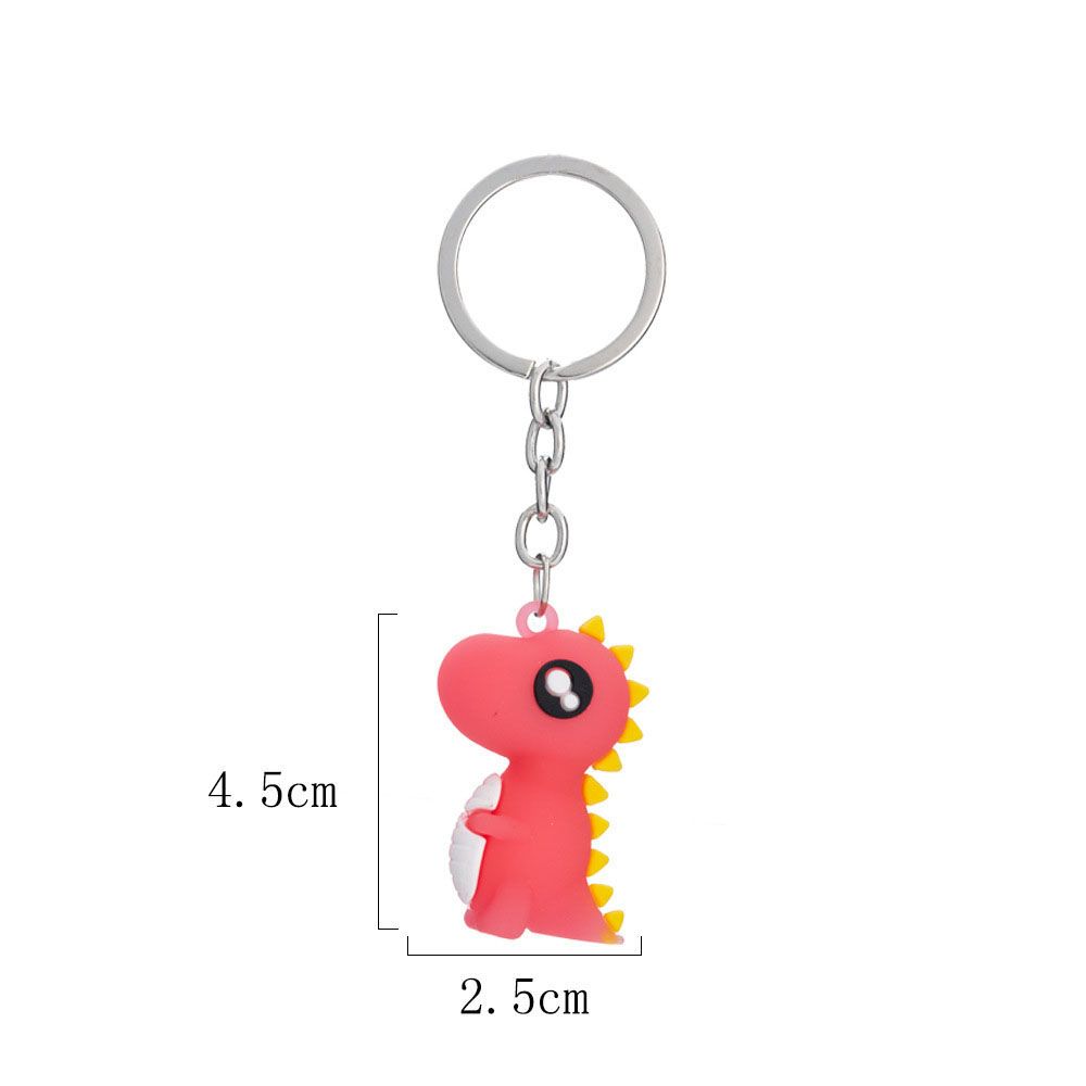 Cute PVC Women Cartoon Car Key Ring Bag Charm Pendant Christmas Gift Dinosaur Keychain