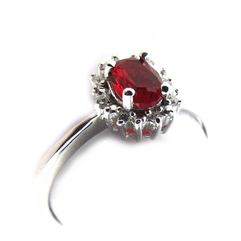 Серебряное кольцо "Сисси" красное