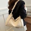 Chic And Spacious Black Canvas Tote Bag For Daily Commute And School