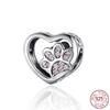 925 Sterling Silver Angel Mom Family Heart Series Shine Beads Fit Original Fashion Charms Bracelets Women DIY Jewelry
