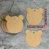 50pcs Blank Kraft Paper Tags Garment Tag Bear Head Shape Gift Tag DIY Price Label Cards with Rope