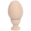 Wood Easter Egg Unpainted Wood Fake Artificial Egg with Egg Cup Holder for DIY Decorating CraftEgg