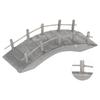 Mini Wooden Arch Bridge 1:12 Dollhouse Arc Bridge Miniature Landscaping Ornaments with Railings