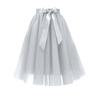 Women's Fashion Color Half Length Skirt Chiffon Skirt A -Layer Mesh Puff Skirt Evening Party Skirt Formal Ball Skirt