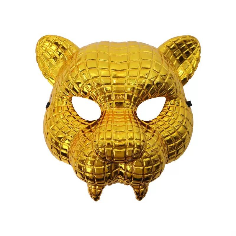 Golden animal masks, Halloween and carnival party costumes and props
