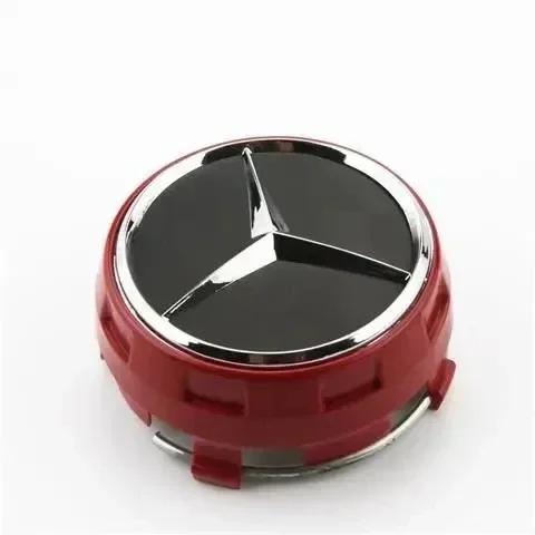 CSQ5 4PCS 75mm Car Wheel Center Hub Caps Cover Amg Mercedes Benz B/C/E/S Class A Class C200L GLC GLK CLA W166 W163 W221