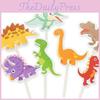 Cake Themed Dinosaur Accessory Paper Flag Plugin Set Birthday Party Decoration
