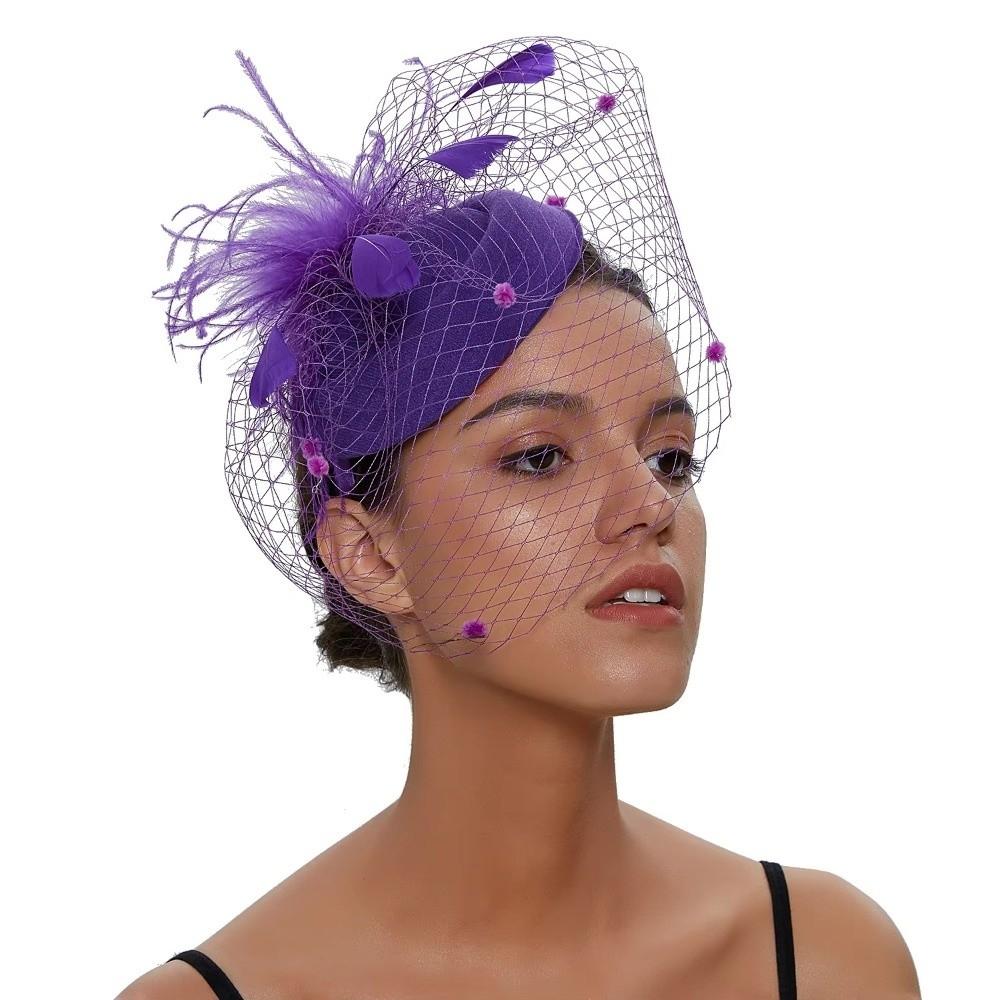 Fishnet Veil Felt Fascinator Hat Elegant Pillbox Hats New Wedding Veil Hat Wedding Party