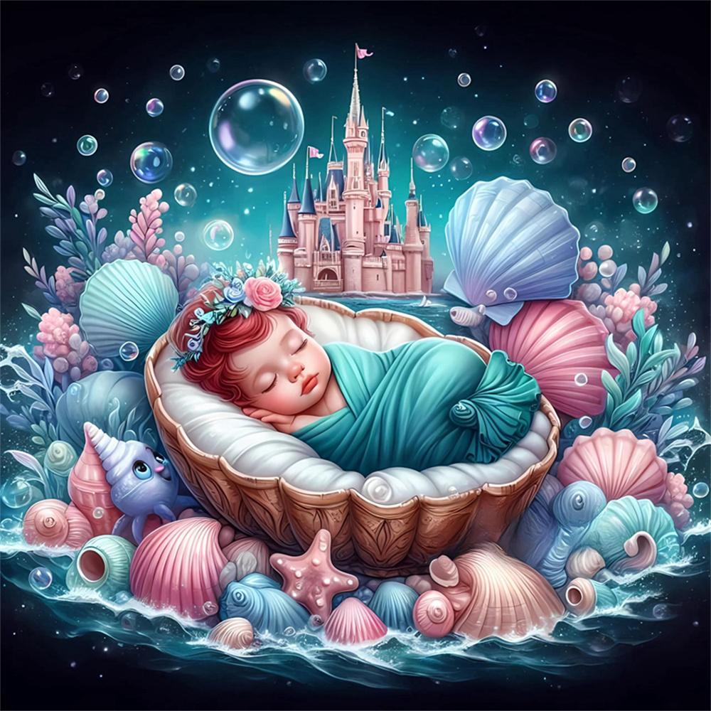 Disney Мультяшная 5D Алмазная Живопись Полная Алмазов DIY Алмазная Живопись, Наносимая Вручную Серия «Принцесса» Декоративный Набор для Живописи