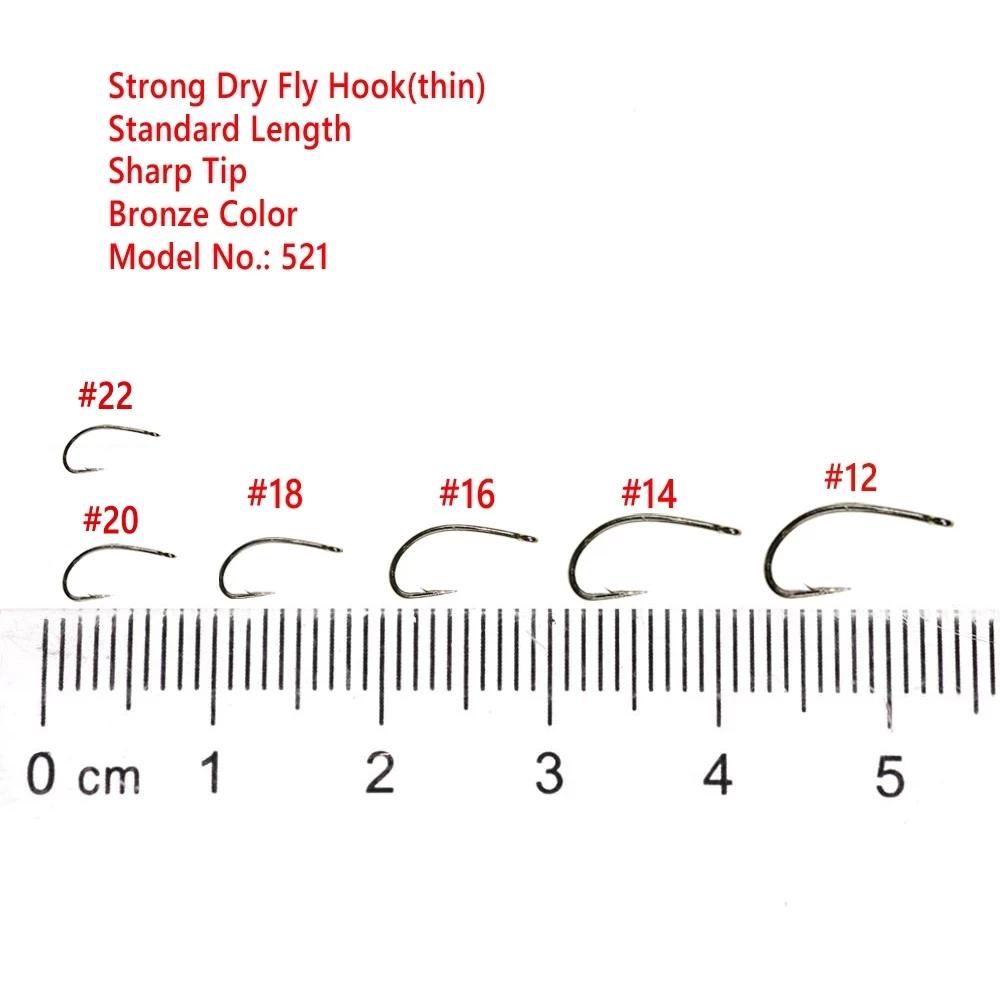 Крючок для сухой нахлыста, стандартная проволока, изогнутый крючок «Нимфа», бронзовая отделка, маленькие приманки для мушек, материал для связывания
