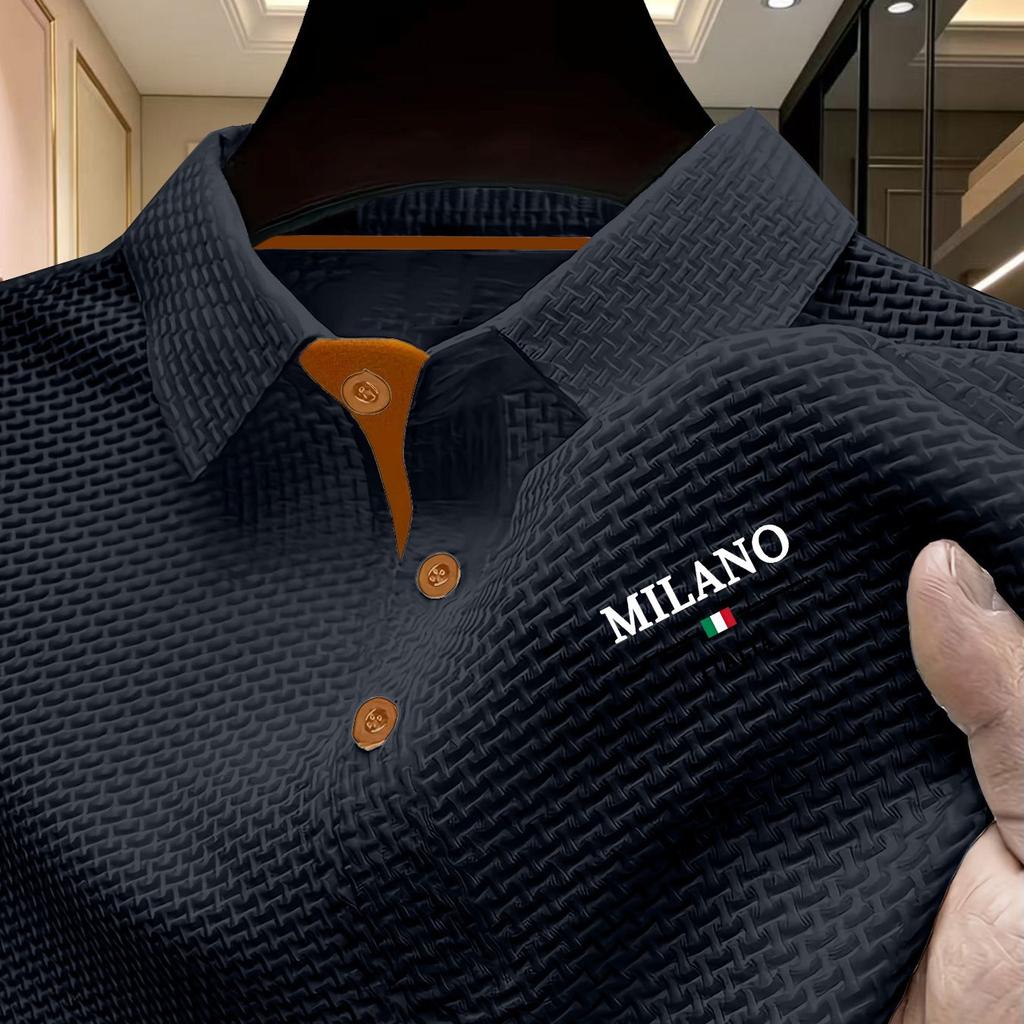 Polo Shirt for Men - Classic Pique Short Sleeve Polo, Regular Fit Golf Work Tops for Daily Wear