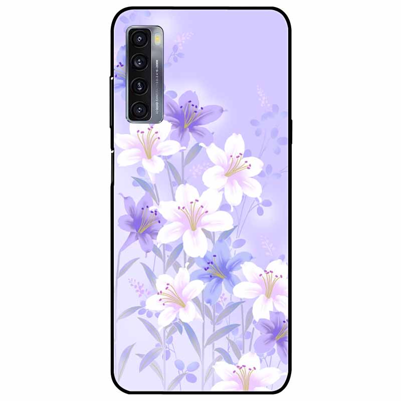 For TCL 20L Plus Case 20L+ Silicone Soft Shockproof TPU Back Cover for TCL 20S 20L Case Black Bumper Painted Funda TCL20S Capa