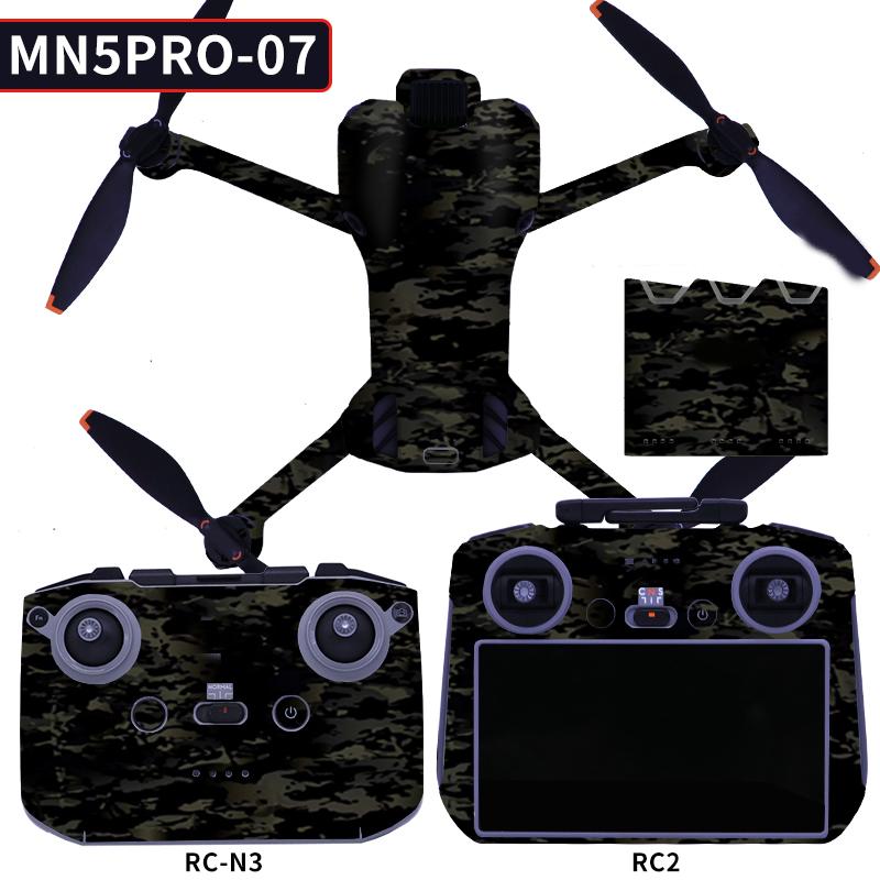 Декоративный набор наклеек для DJI Mini 5 Pro, водонепроницаемая, устойчивая к царапинам оболочка для дрона, контроллера и менеджера батарей