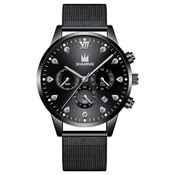 Fashion Luxury Quartz Watch Stainless Steel Mesh with Rose Gold Watch Ultra-Thin Clock for Women and Men