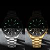 NIBOS Sport Big Dial Mens Watches Top Brand Luxury Stainless Steel Waterproof Chronograph Quartz Watch for Men Relogio Masculino