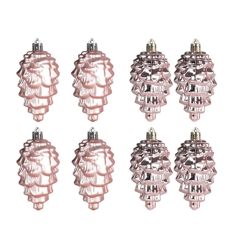 Рождественская елка висит 9 см/8 шт. очаровательные яркие матовые рождественские шары пластиковые сосновые шишки новинка 2023 рождественские украшения