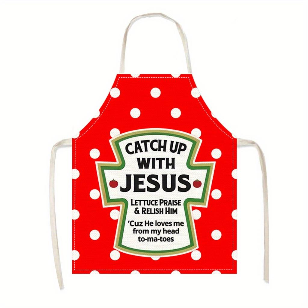 1 шт. Большой однотонный фон Романтичный узор в виде сердца Фартук, Домашний Декор Кухонная одежда, Без рукавов Прочный Моющийся Унисекс Фартук для готовки,