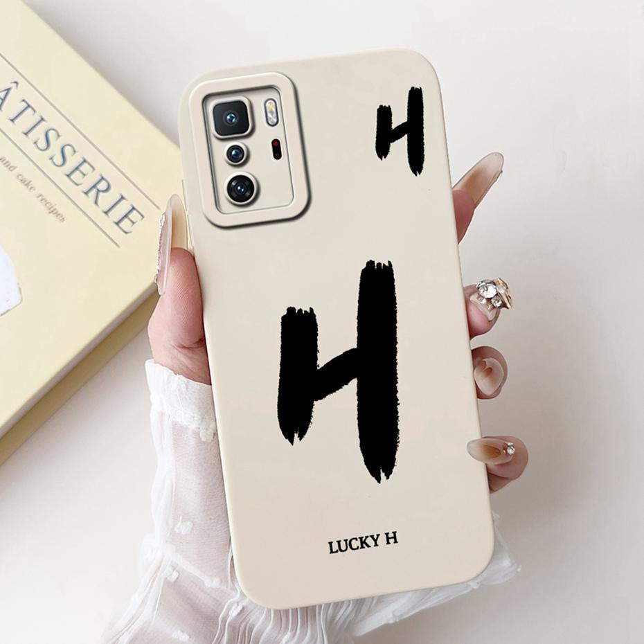 New Fashion Letter Phone Case For Xiaomi Redmi Note 10 Pro 5G Soft Silicone Shockproof Cover For Redmi Note10 5G 10T Bumper