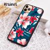 Krajews Tropical Flowers Phone Case Cover For iPhone 17 Air 16 15 14 plus 12 13 pro max coque