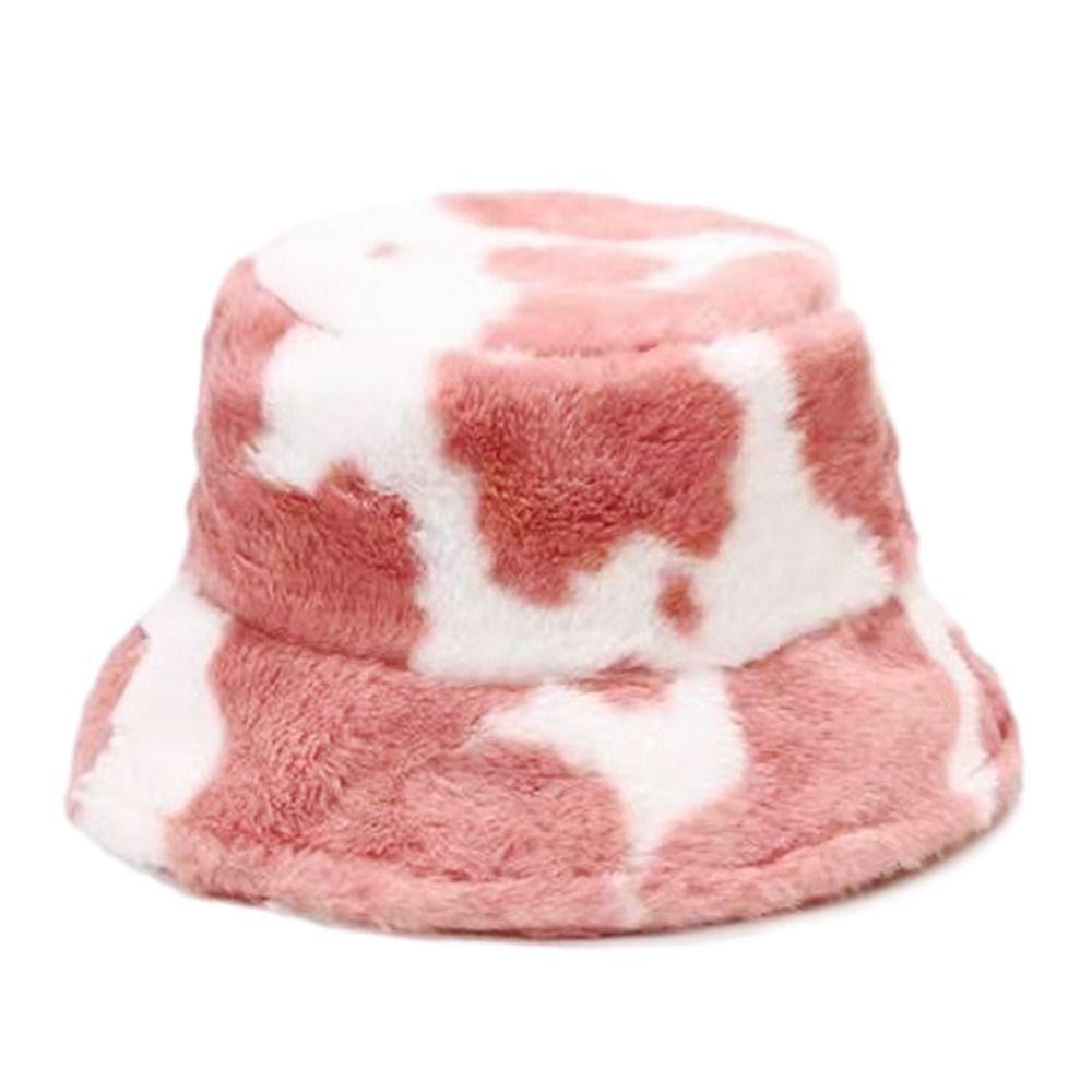 Cow Stripe Bucket Hat Soft Panama Hat Outdoor Fisherman Cap Men Women