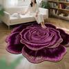 3D Floral Bath Mat Realistic Flower Shaped Floor Mat Non-Slip Absorbent Bathroom Rug for Entrance Living Room Bedroom