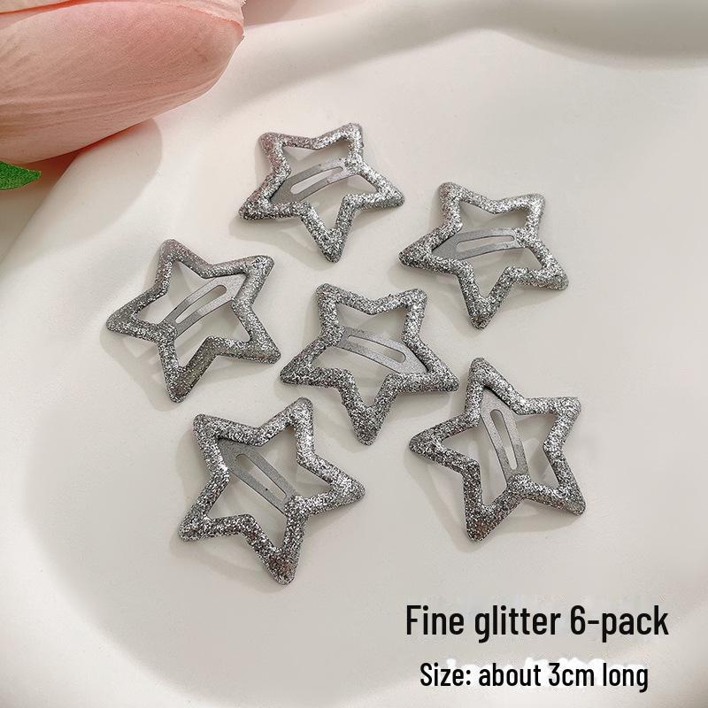 Модная заколка для волос Y2K Star: Милая боковая челка в стиле миллениалов и знаменитостей, японский и корейский стиль