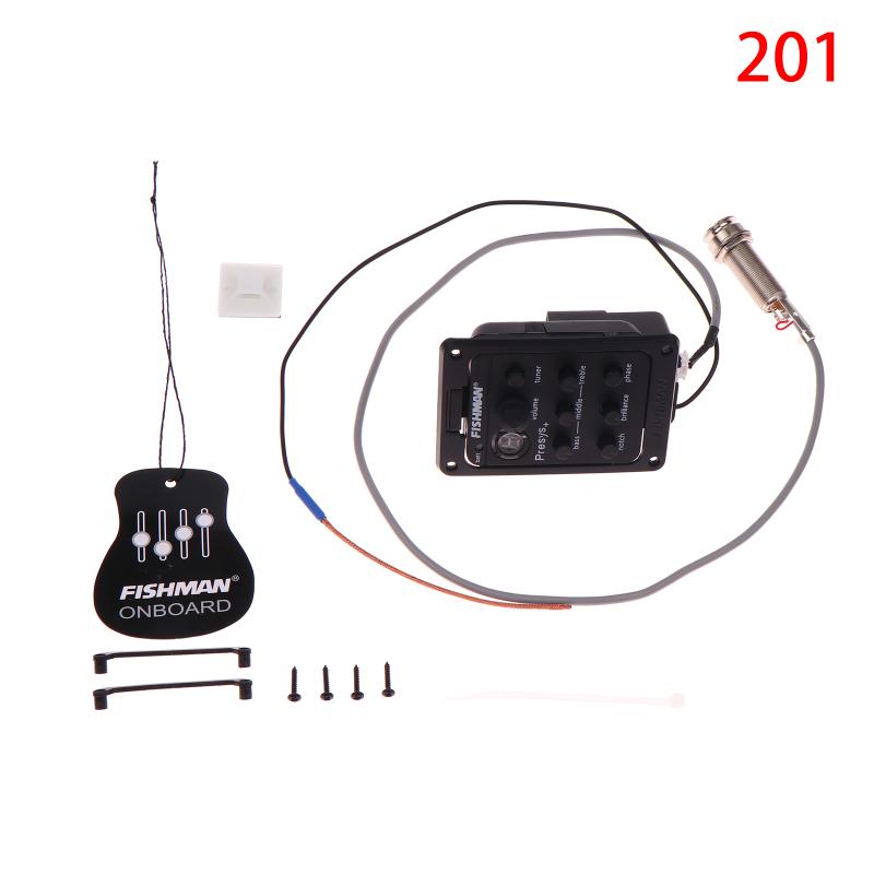 301 201 Fishman Звукосниматель для акустической гитары Электрический корпус Эквалайзер ЭК Tuner Гитарный усилитель Fishman Presys Blend Предусилитель