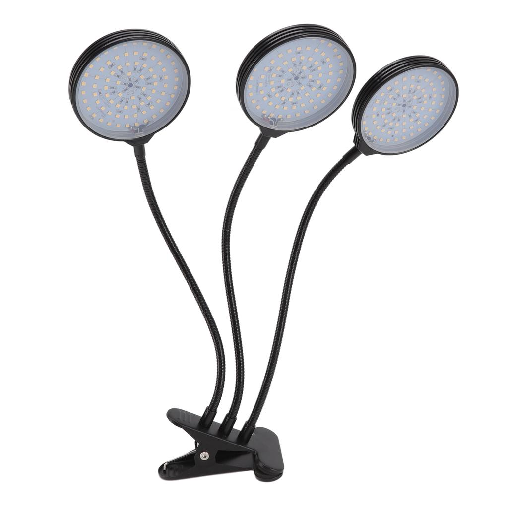 Светодиодная лампа для выращивания растений 45 Вт с 3 головками, на клипсе, питание от USB, лампа для выращивания для комнатных суккулентов